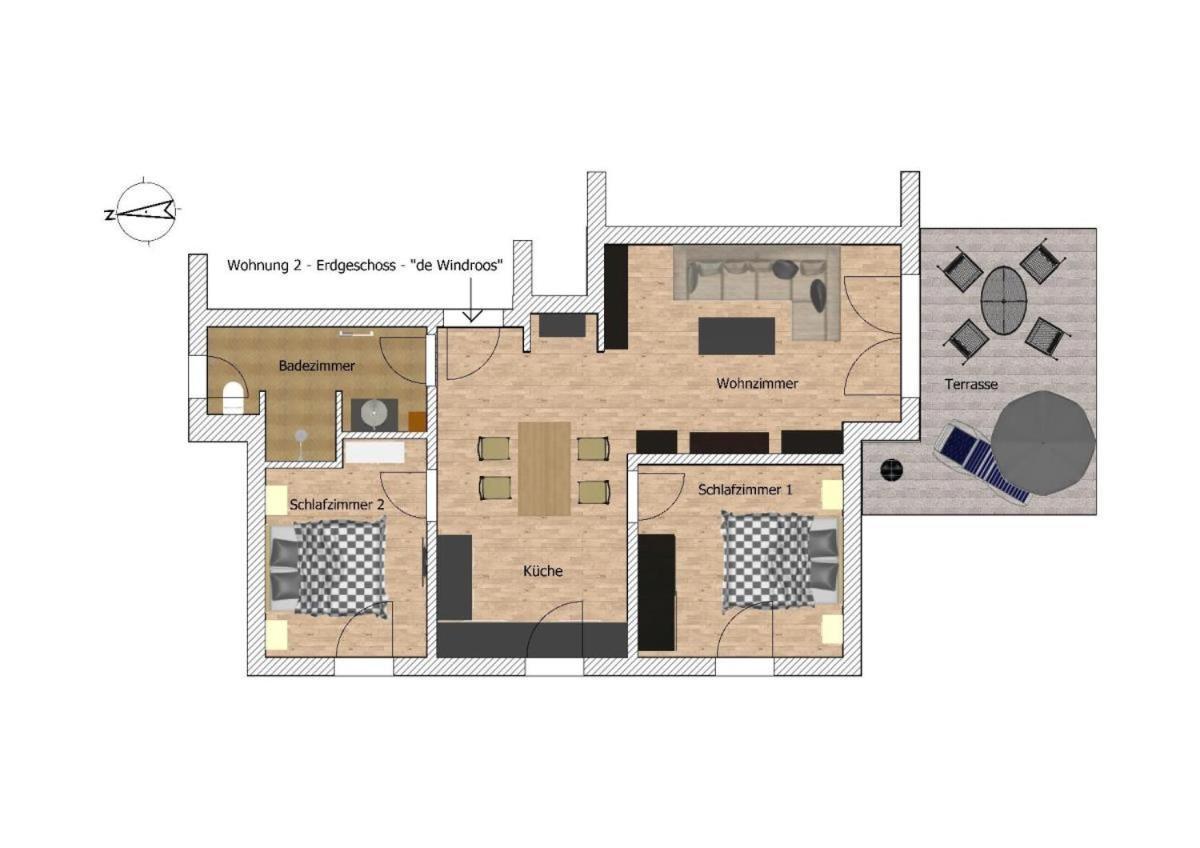 Ferienwohnung De Windroos Born Extérieur photo
